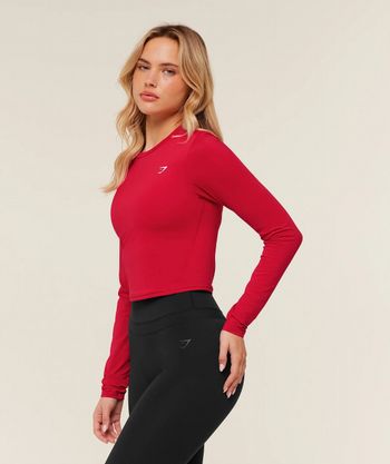 MYCRUSH Sportovní triko s dlouhým rukávem červené S-1